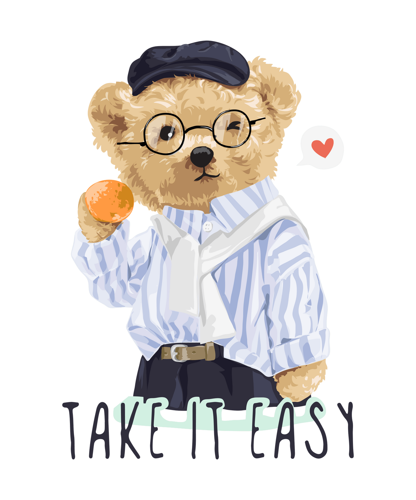 Take It Easy Retro Bear Tee