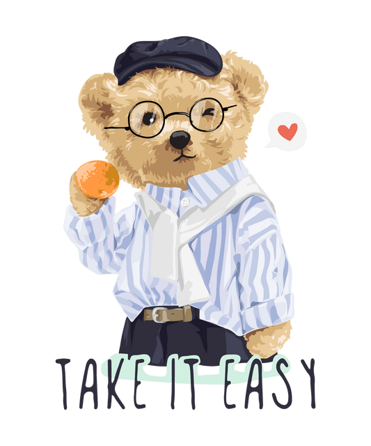 Take It Easy Retro Bear Tee